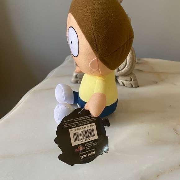 Rick and Morty Toy Factory Adult Swim Plush Stuffed Animal Doll 8” Morty - Picture 3 of 12